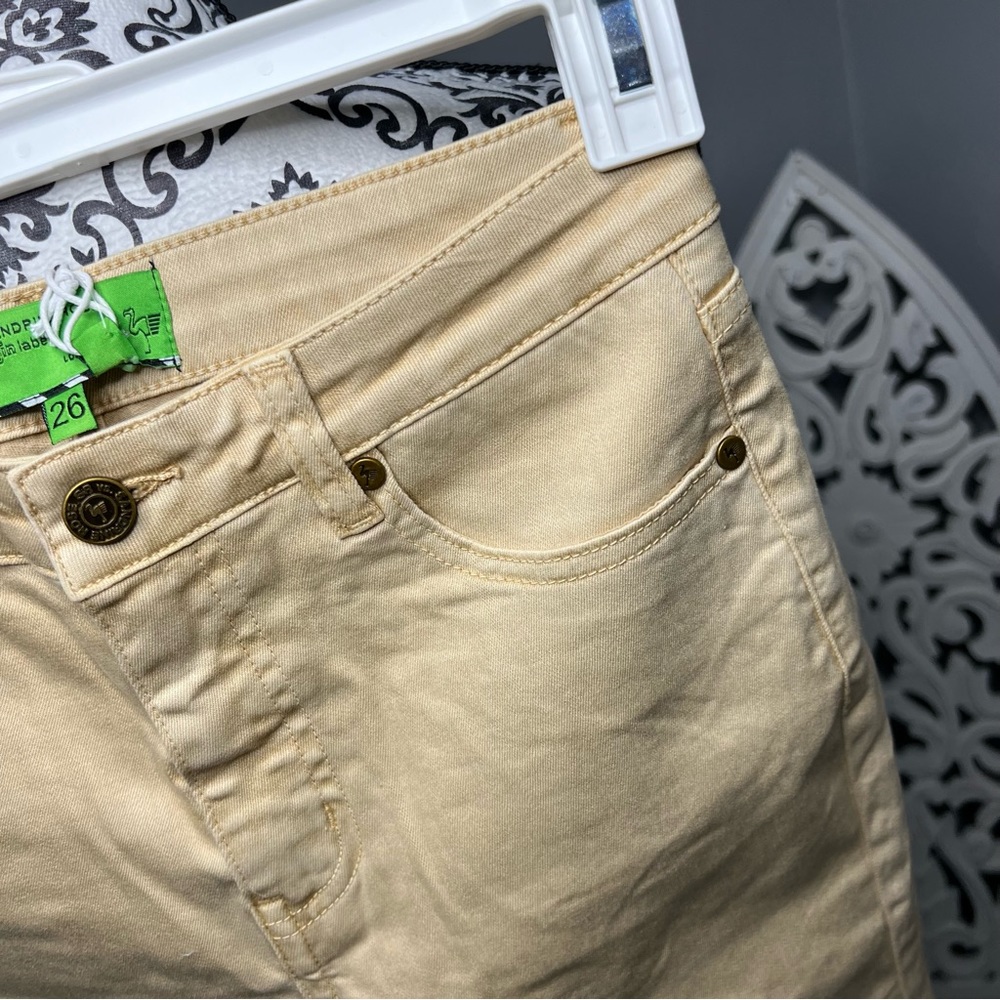 Free People x Sandrine Rose Medium Skinny Jean Size 26 NWT Sunflower - Picture 4 of 12